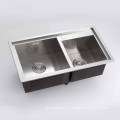 Double Square Bowl Matt Finish Handmade Sink 304 Grade Stainless Steel Kitchen Sink